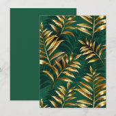 Seamless pattern with golden ferns kaart (Voorkant / Achterkant)