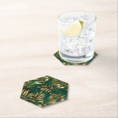 Seamless pattern with golden ferns kartonnen onderzetters (Insitu)