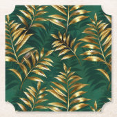 Seamless pattern with golden ferns kartonnen onderzetters (Voorkant)