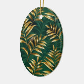 Seamless pattern with golden ferns keramisch ornament (Links)