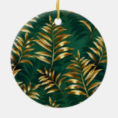 Seamless pattern with golden ferns keramisch ornament (Achterkant)