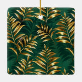 Seamless pattern with golden ferns keramisch ornament (Achterkant)