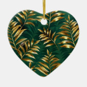 Seamless pattern with golden ferns keramisch ornament (Voorkant)