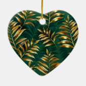 Seamless pattern with golden ferns keramisch ornament (Achterkant)