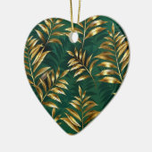 Seamless pattern with golden ferns keramisch ornament (Links)