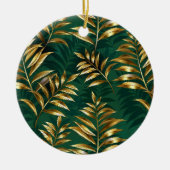 Seamless pattern with golden ferns keramisch ornament (Voorkant)