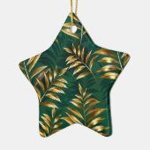 Seamless pattern with golden ferns keramisch ornament (Links)