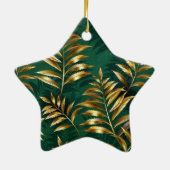 Seamless pattern with golden ferns keramisch ornament (Achterkant)