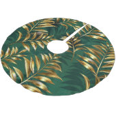 Seamless pattern with golden ferns kerstboom rok (Gekanteld)