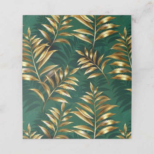 Seamless pattern with golden ferns klantenkaartje (Buitenkant ongevouwen)