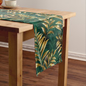 Seamless pattern with golden ferns korte tafelloper (Voorbeeld)