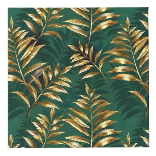 Seamless pattern with golden ferns kubus (Rechts)