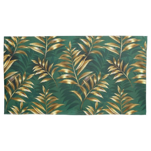 Seamless pattern with golden ferns kussensloop (Voorkant)
