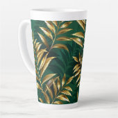 Seamless pattern with golden ferns latte mok (Linkerhoek)