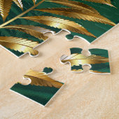 Seamless pattern with golden ferns legpuzzel (Zijkant)