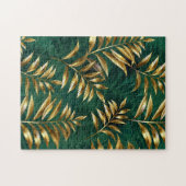 Seamless pattern with golden ferns legpuzzel (Horizontaal)