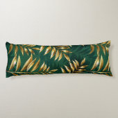 Seamless pattern with golden ferns lichaamskussen (Achterkant)