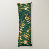 Seamless pattern with golden ferns lichaamskussen (Achterkant (Verticaal))