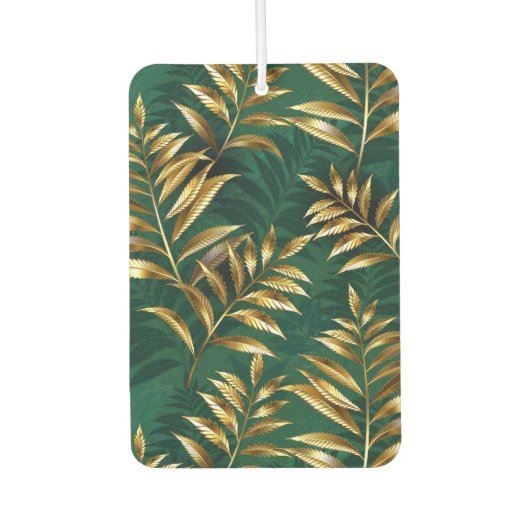 Seamless pattern with golden ferns luchtverfrisser (Voorkant)