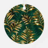 Seamless pattern with golden ferns metalen ornament (Achterkant)