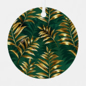 Seamless pattern with golden ferns metalen ornament (Voorkant)