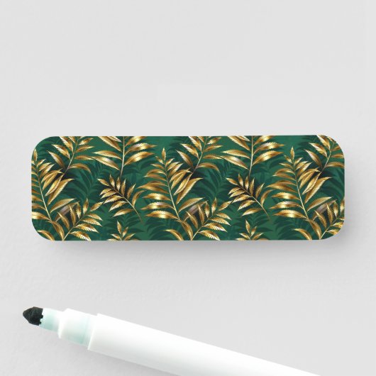 Seamless pattern with golden ferns naamplaatje (In situ)