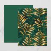 Seamless pattern with golden ferns notitiekaartje (Voorkant / Achterkant)