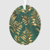 Seamless pattern with golden ferns ornament (voorkant)