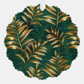 Seamless pattern with golden ferns ornament kaart (Achterkant)