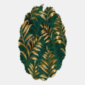 Seamless pattern with golden ferns ornament kaart (Rechts)