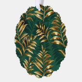 Seamless pattern with golden ferns ornament kaart (Links)