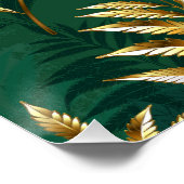 Seamless pattern with golden ferns perfect poster (Hoek)