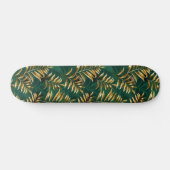 Seamless pattern with golden ferns persoonlijk skateboard (Horizontaal)