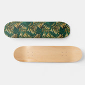 Seamless pattern with golden ferns persoonlijk skateboard (Horizontaal)