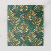 Seamless pattern with golden ferns plaatskaartje (Buitenkant ongevouwen)