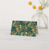 Seamless pattern with golden ferns plaatskaartje (Achterkant)