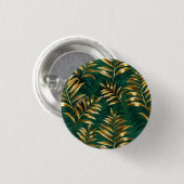 Seamless pattern with golden ferns ronde button 3,2 cm (Voorkant /achterkant)
