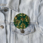 Seamless pattern with golden ferns ronde button 7,6 cm (In situ)