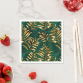 Seamless pattern with golden ferns servet (Insitu)