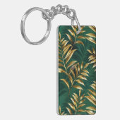 Seamless pattern with golden ferns sleutelhanger (Voorkant Links)