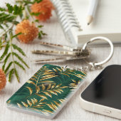 Seamless pattern with golden ferns sleutelhanger (Voorkant Rechts)