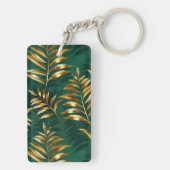Seamless pattern with golden ferns sleutelhanger (achterkant)