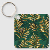 Seamless pattern with golden ferns sleutelhanger (Voorkant)