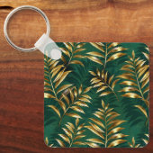 Seamless pattern with golden ferns sleutelhanger (Voorkant)