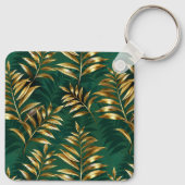 Seamless pattern with golden ferns sleutelhanger (Achterkant)