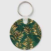 Seamless pattern with golden ferns sleutelhanger (Voorkant)