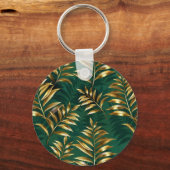 Seamless pattern with golden ferns sleutelhanger (Voorkant)