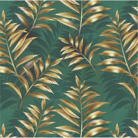 Seamless pattern with golden ferns sticker (Voorkant)