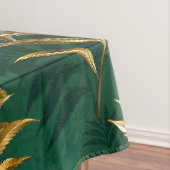Seamless pattern with golden ferns tafelkleed (Voorbeeld)