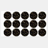 Seamless Pattern with Golden Keys Labels (Vel)